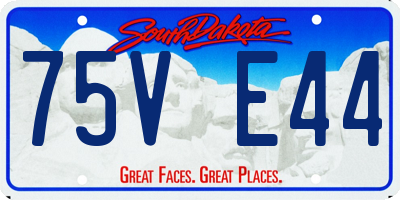 SD license plate 75VE44