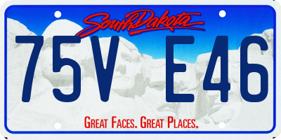 SD license plate 75VE46