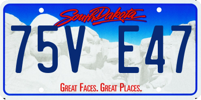 SD license plate 75VE47