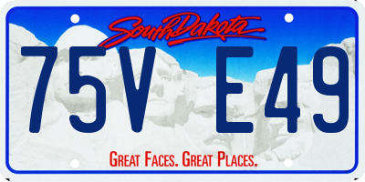 SD license plate 75VE49