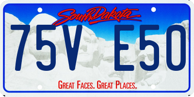 SD license plate 75VE50