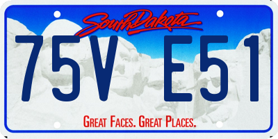 SD license plate 75VE51