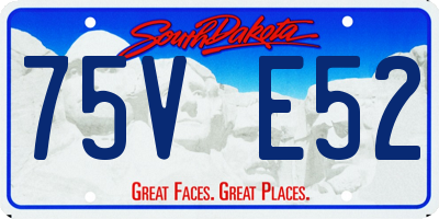 SD license plate 75VE52