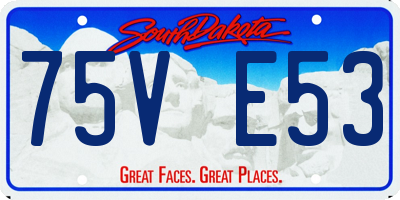 SD license plate 75VE53