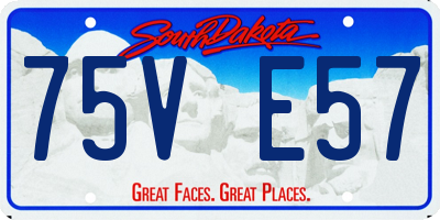 SD license plate 75VE57