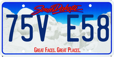 SD license plate 75VE58