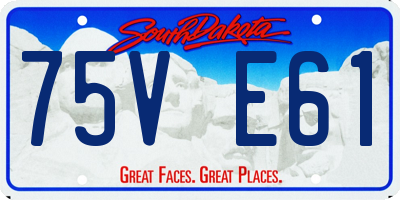 SD license plate 75VE61