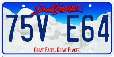 SD license plate 75VE64