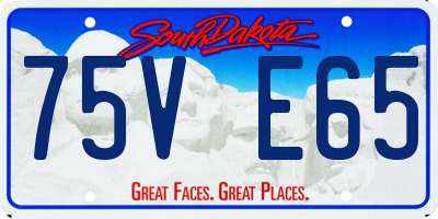 SD license plate 75VE65