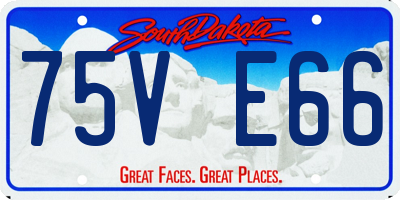 SD license plate 75VE66