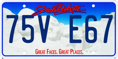 SD license plate 75VE67