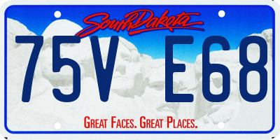 SD license plate 75VE68