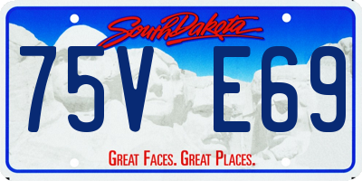SD license plate 75VE69