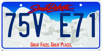 SD license plate 75VE71