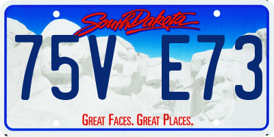 SD license plate 75VE73