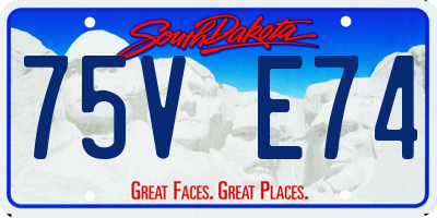 SD license plate 75VE74