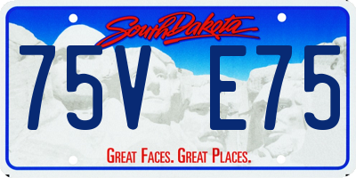 SD license plate 75VE75