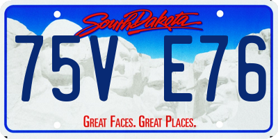 SD license plate 75VE76
