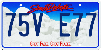 SD license plate 75VE77
