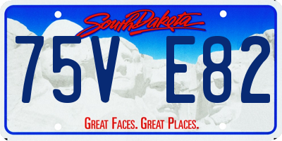 SD license plate 75VE82