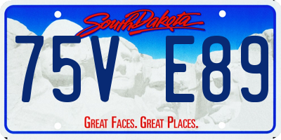SD license plate 75VE89