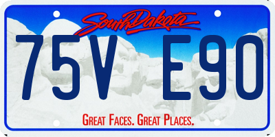 SD license plate 75VE90