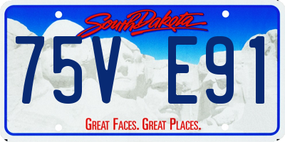 SD license plate 75VE91