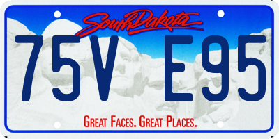 SD license plate 75VE95