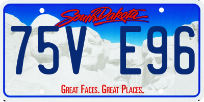 SD license plate 75VE96