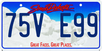 SD license plate 75VE99