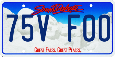 SD license plate 75VF00