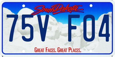 SD license plate 75VF04