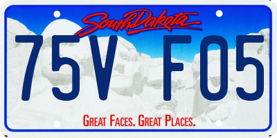 SD license plate 75VF05