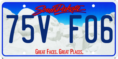 SD license plate 75VF06