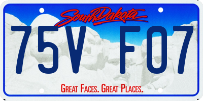 SD license plate 75VF07