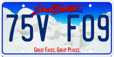 SD license plate 75VF09