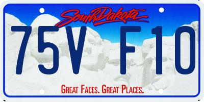 SD license plate 75VF10