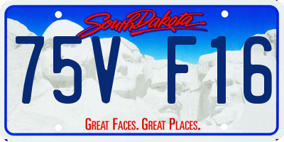 SD license plate 75VF16