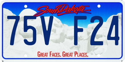 SD license plate 75VF24