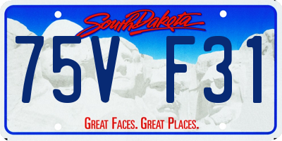 SD license plate 75VF31