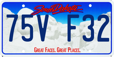 SD license plate 75VF32