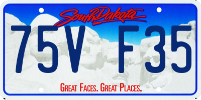 SD license plate 75VF35