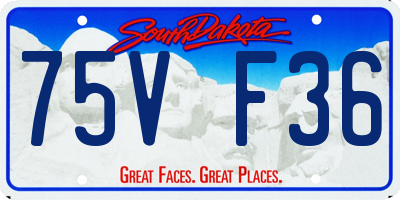SD license plate 75VF36