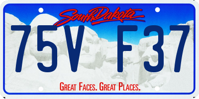 SD license plate 75VF37