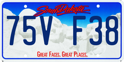 SD license plate 75VF38