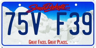 SD license plate 75VF39