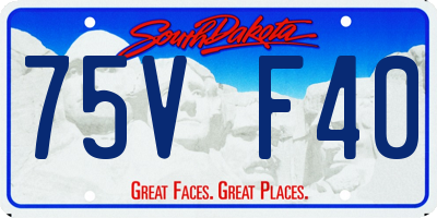 SD license plate 75VF40