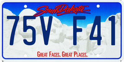 SD license plate 75VF41