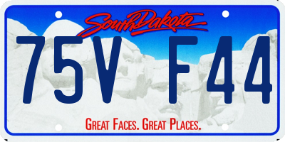 SD license plate 75VF44