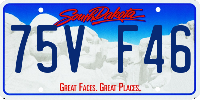 SD license plate 75VF46